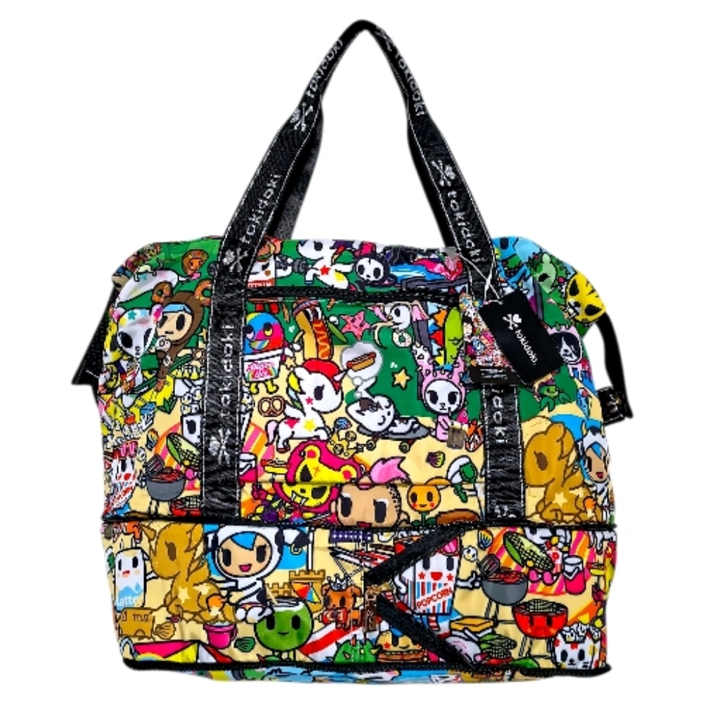 Tokidoki Expandable Weekender Duffle Bag / Tote Multicolor Unicorno - Picture 4 of 8